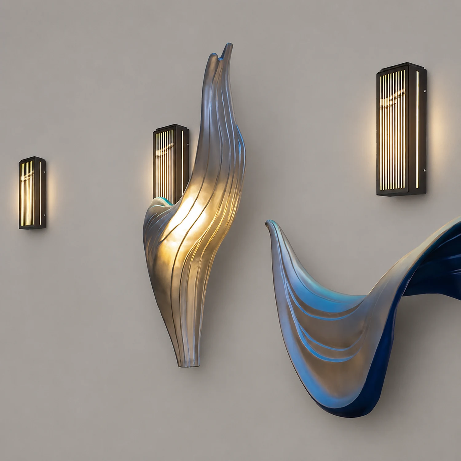 Waterproof Villa Courtyard Gate Unique Hollowed Design Wall Lamp for Outdoor - Lumpaz