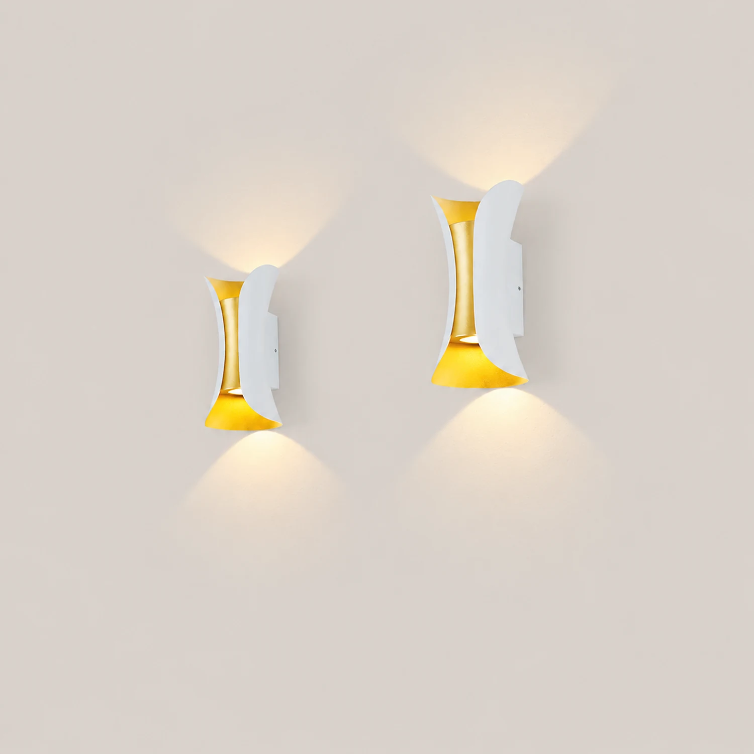 Curved LED Up and Down Lighting Waterproof Modern Outdoor Wall Lights - Lumpaz