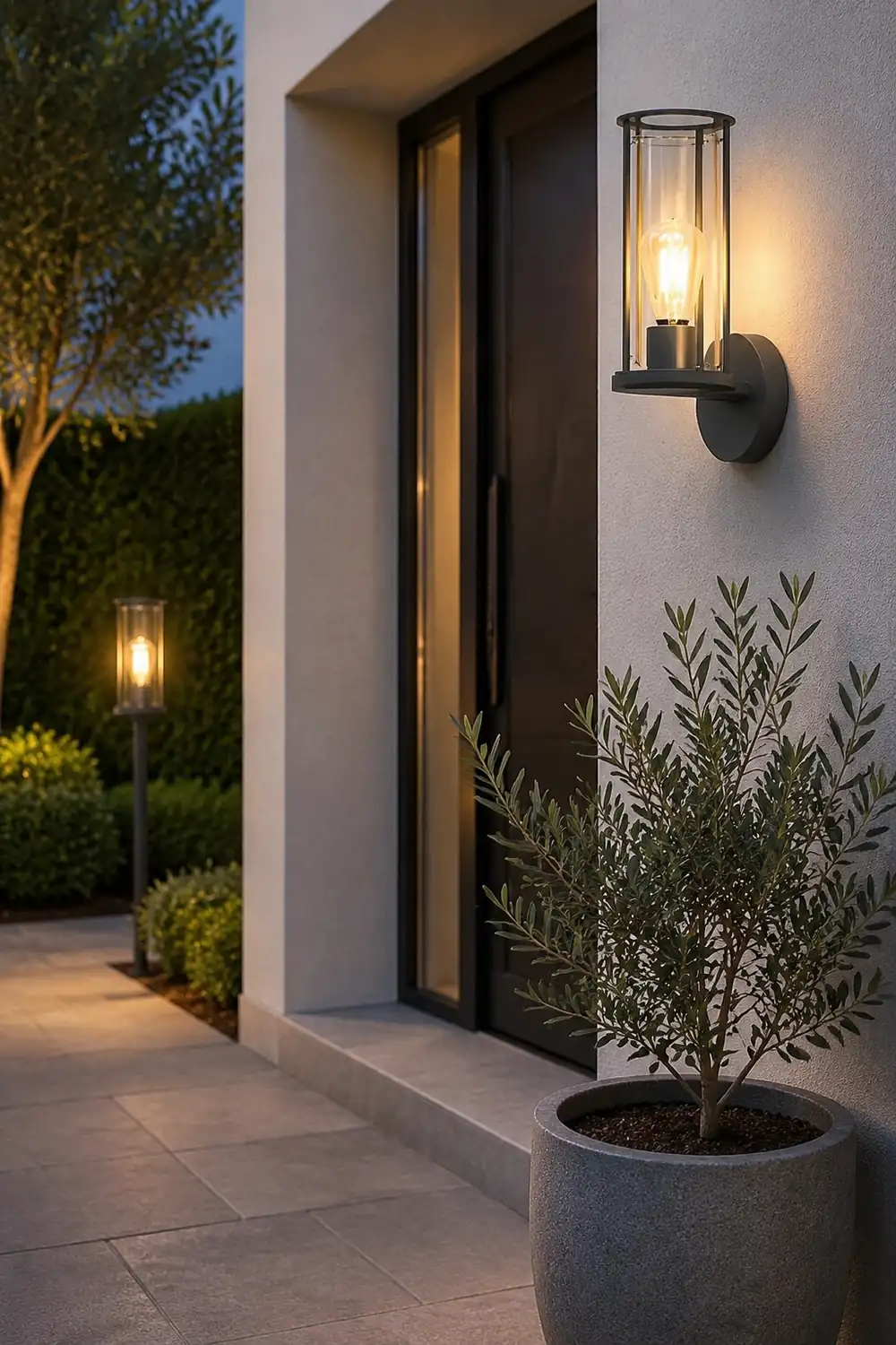 Minimalist Round Waterproof Retro Wall Lamp Outdoor Lawn Lights Path Lights - Lumpaz
