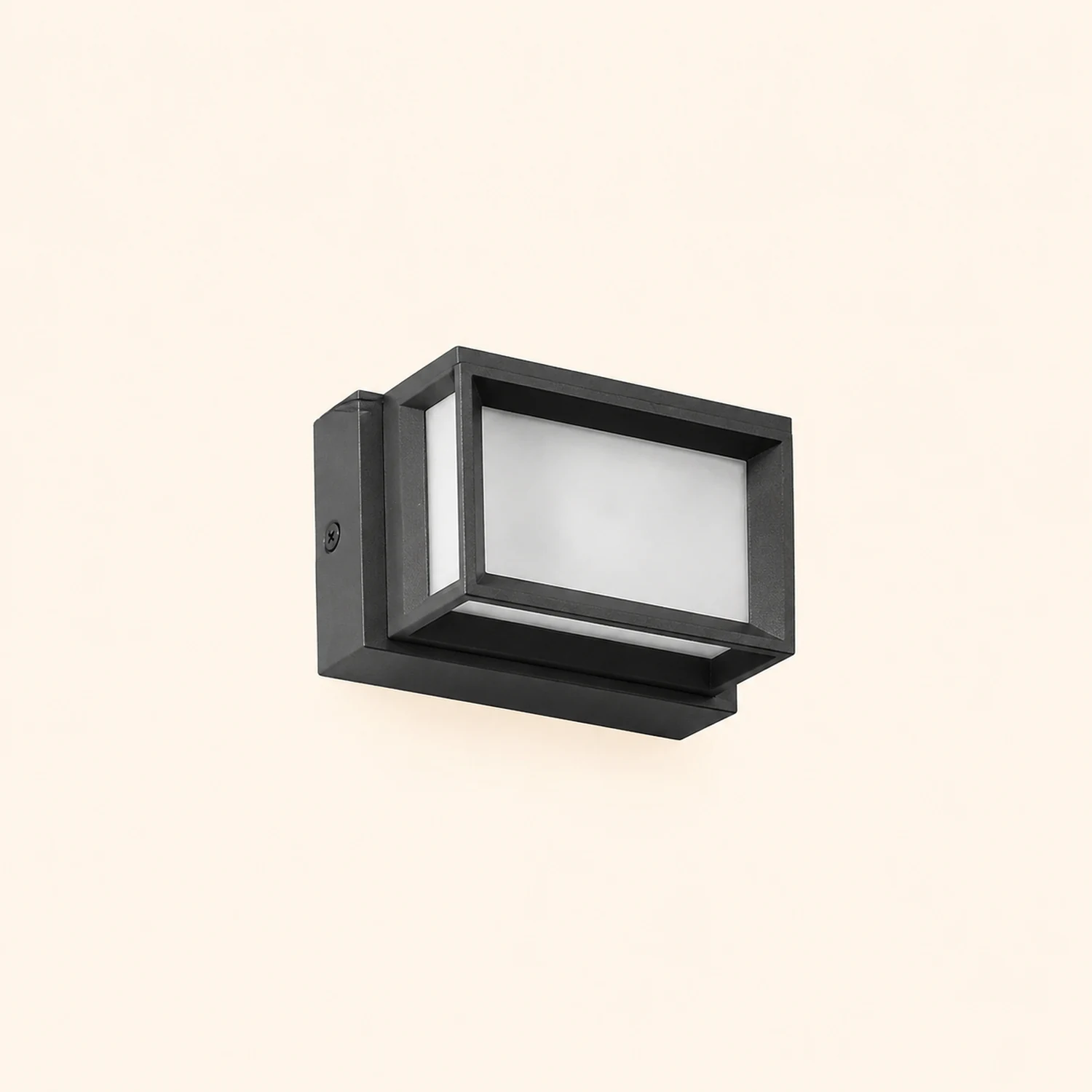 Unique Rectangular Frame Waterproof Black Modern Outdoor Wall Lights - Lumpaz