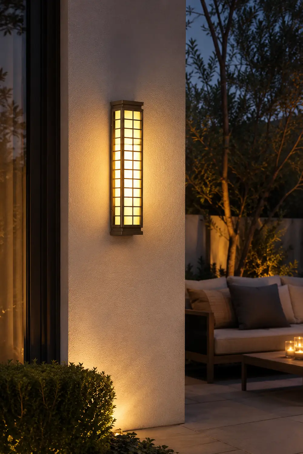 Classic Rectangular T5 Waterproof Vintage Outdoor Wall Lights Fixture - Lumpaz