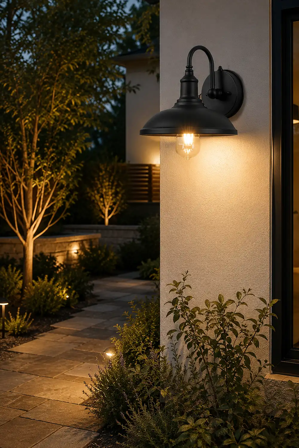 Retro Outdoor Waterproof Induction LED Wall Sconces Balcony Stair Garden Light - Lumpaz