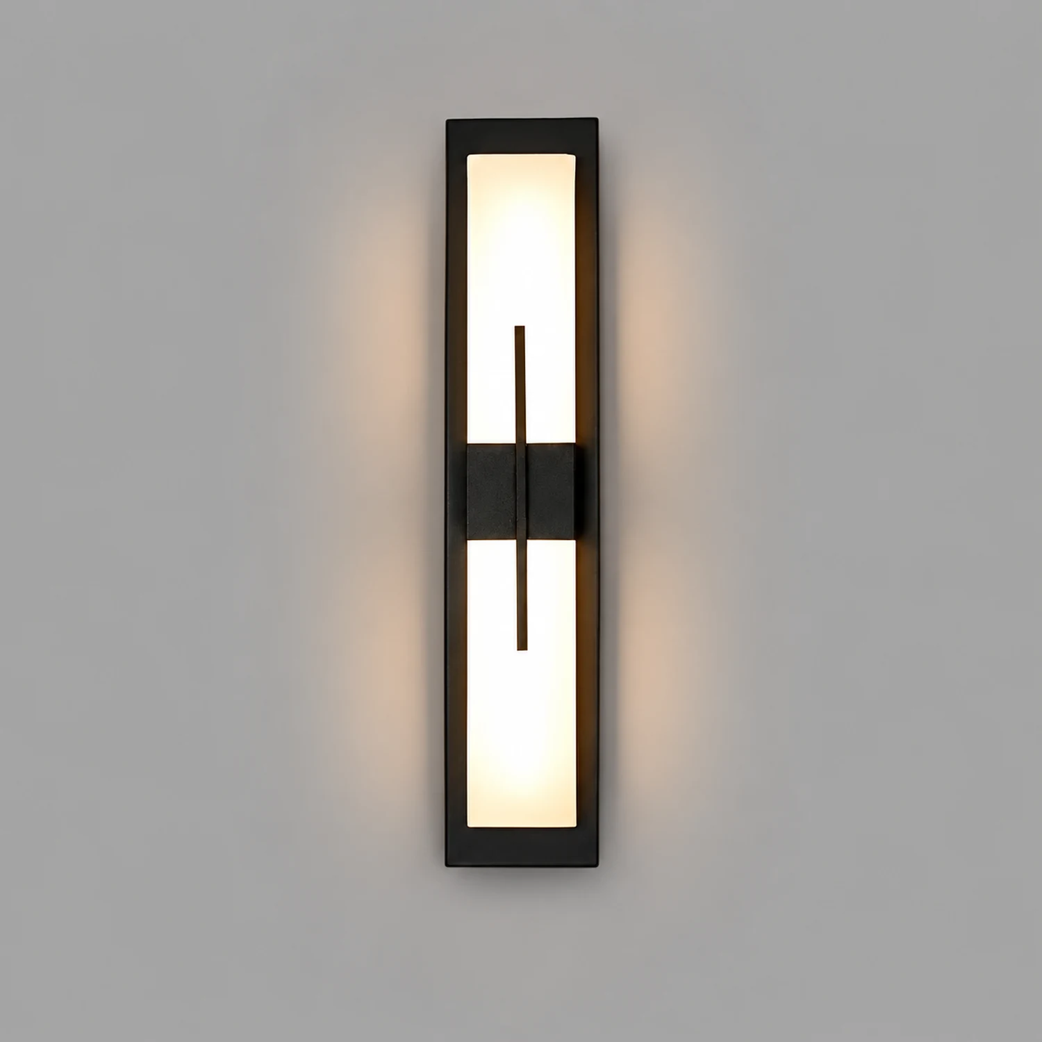 Creative Rectangular LED Waterproof Black Modern Outdoor Wall Lamp - Lumpaz