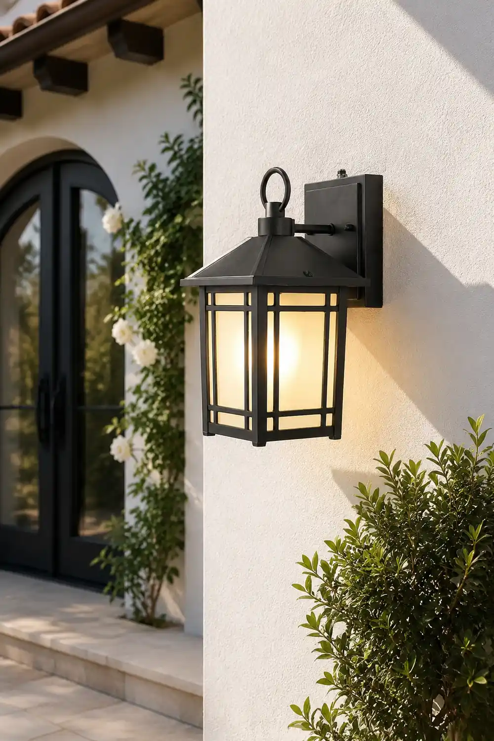 LED Outdoor Induction Exterior Wall Light Waterproof Wall Light with Light Sensing - Lumpaz