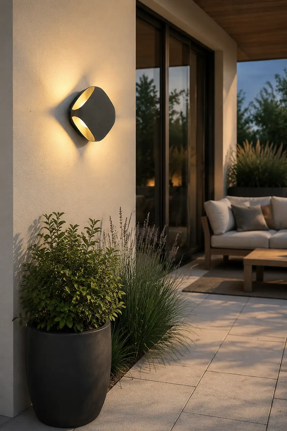 Square LED Waterproof Black Modern Outdoor Wall Lights Fence Post Lights - Lumpaz