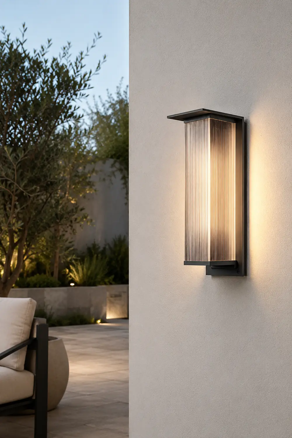 Rectangular Waterproof LED 3w Modern Outdoor Solar Wall Sconces Lighting - Lumpaz
