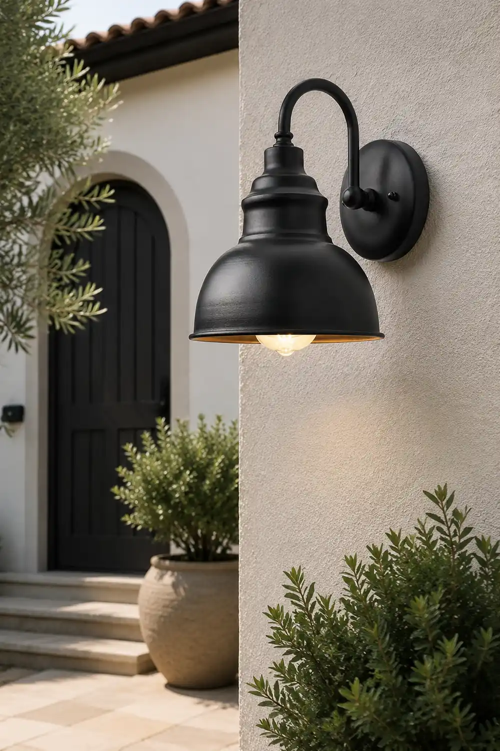 Retro Outdoor Waterproof Balcony Exterior Wall Light Gate Light with Light Sense - Lumpaz