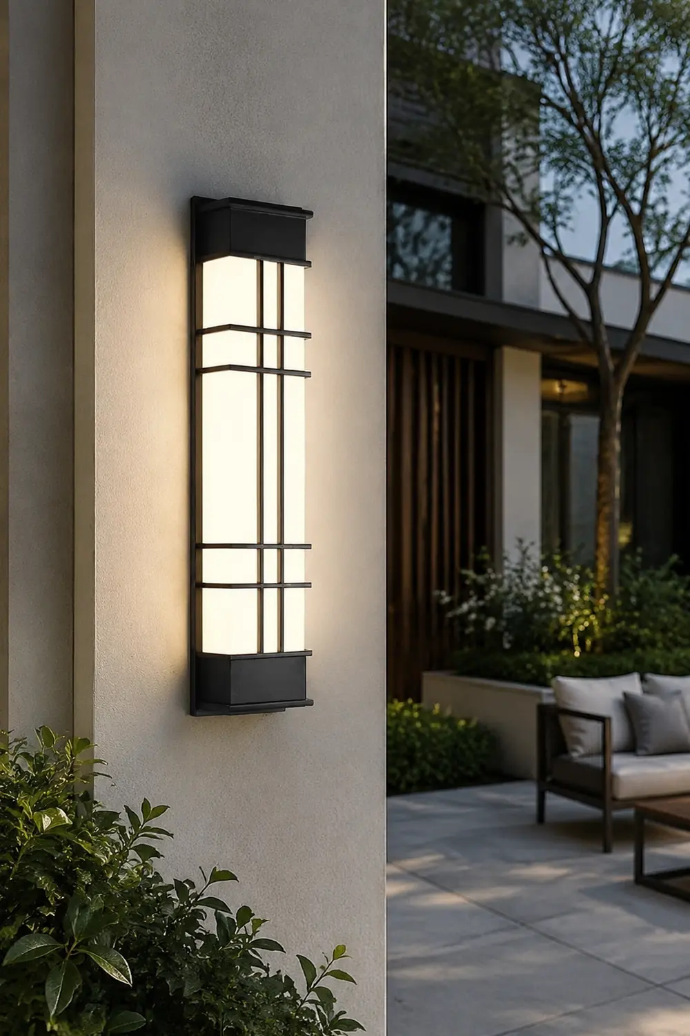 Retro Rectangular Waterproof LED Black Traditional Outdoor Wall Lamp - Lumpaz