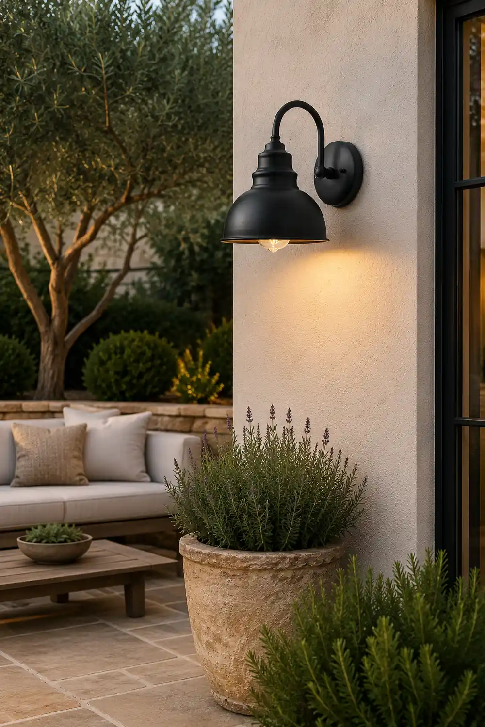 Retro Outdoor Waterproof Balcony Exterior Wall Light Gate Light with Light Sense - Lumpaz