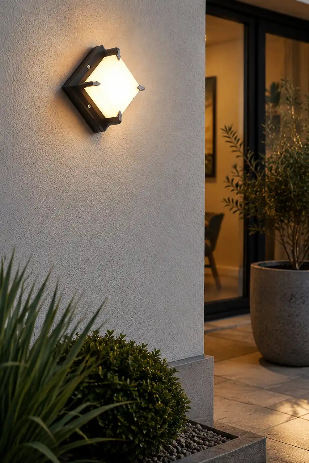 Modern Minimalist Outdoor Waterproof LED Wall Light for Patio Balcony Garden - Lumpaz