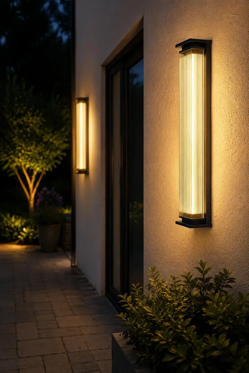 Creative Strip Waterproof Black Modern LED Wall Lamp Outdoor Wall Lights - Lumpaz