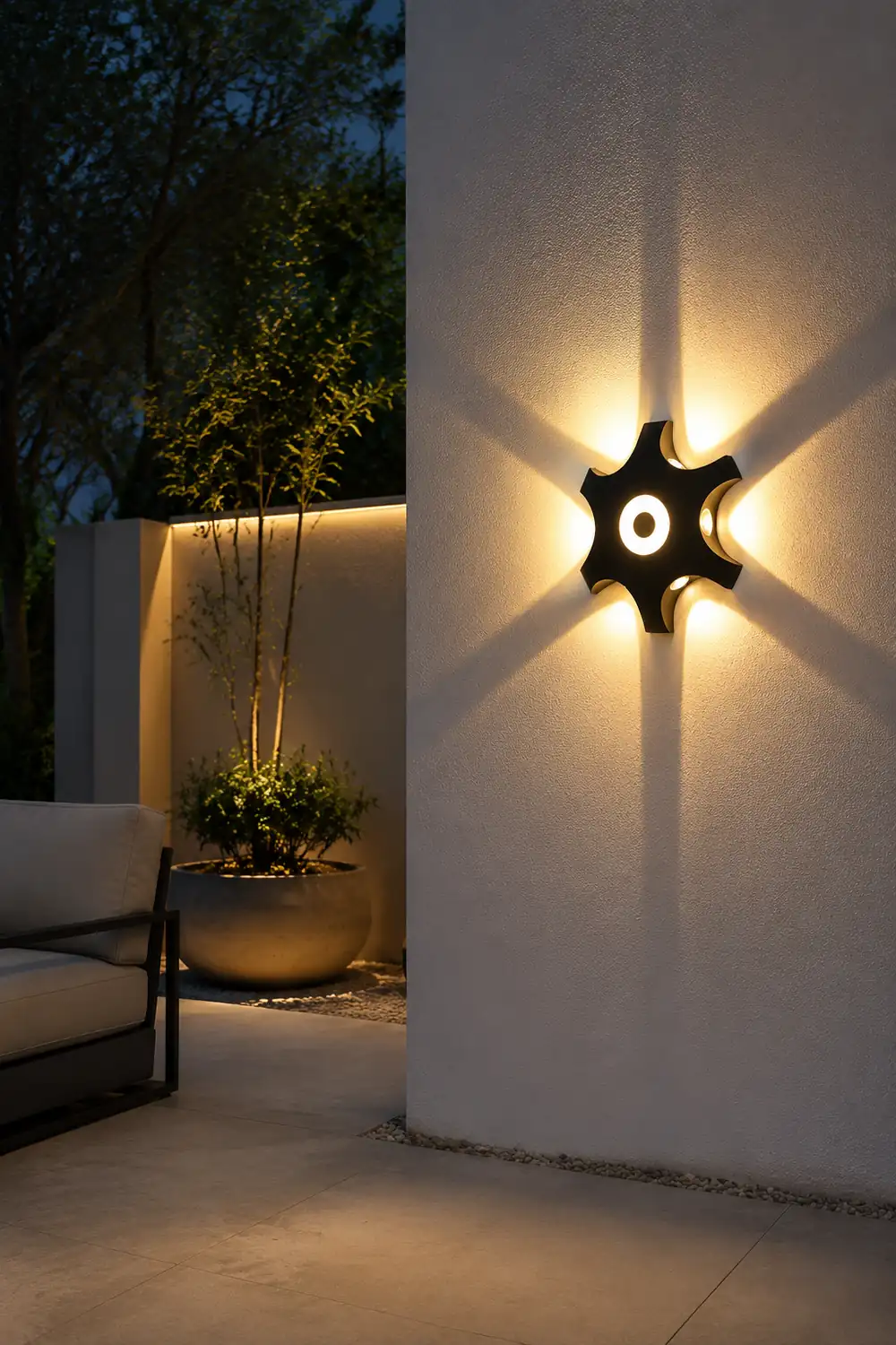 Flower Shaped LED Waterproof Nordic Wall Washer Lights Wall Sconces Lighting - Lumpaz