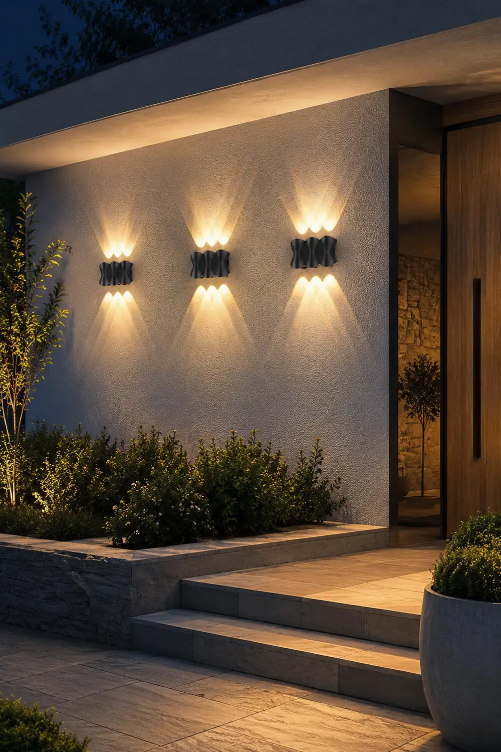 Creative LED Up and Down Lights Waterproof Modern Outdoor Wall Lamp - Lumpaz