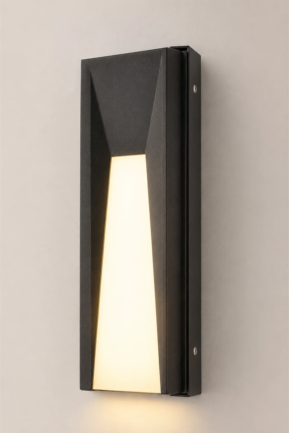 Arched Trapezoid Waterproof Black LED Modern Outdoor Wall Lights Wall Lamp - Lumpaz