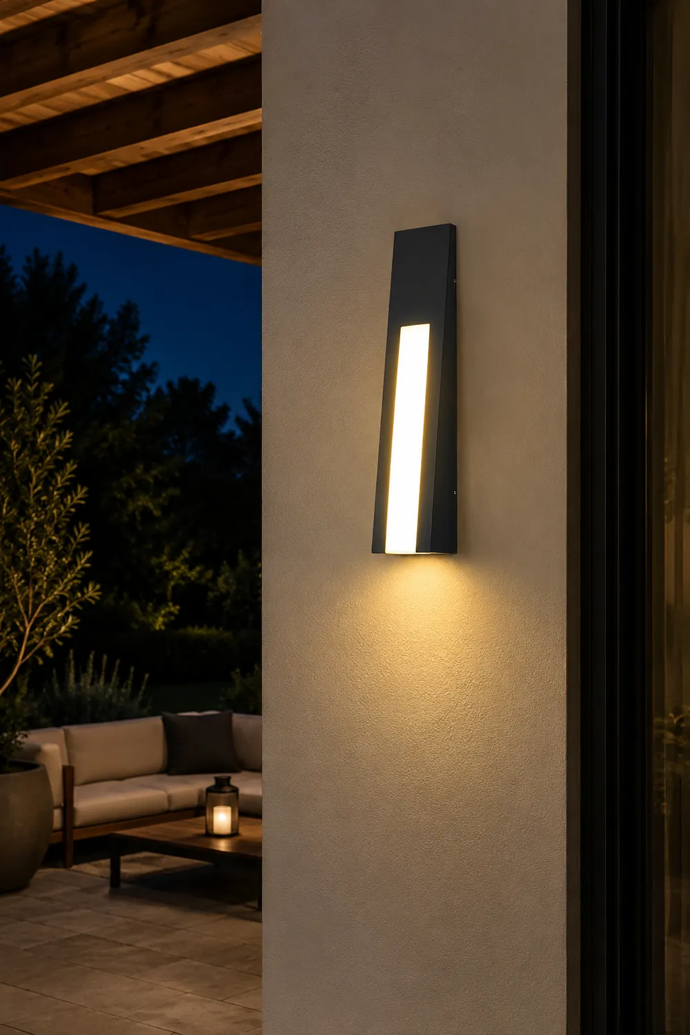 Minimalist LED Waterproof Black Modern Outdoor Wall Lamp Exterior Lights - Lumpaz