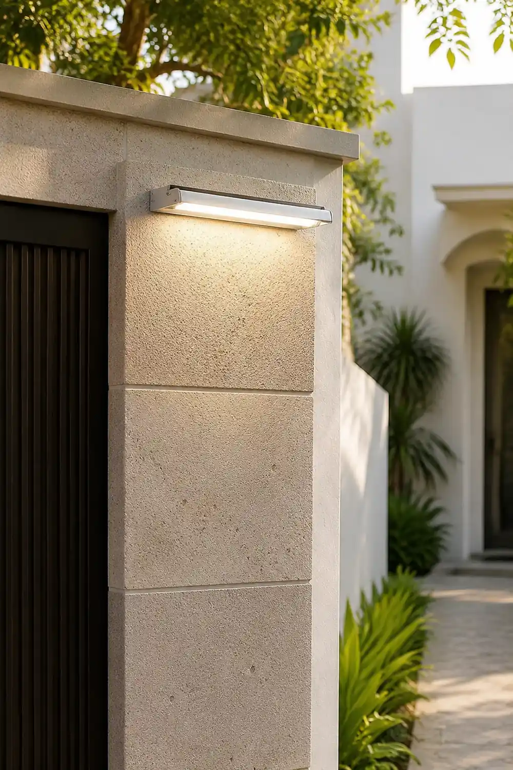 Rectangular Adjustable Waterproof LED Modern Signboard Solar Wall Lamp - Lumpaz