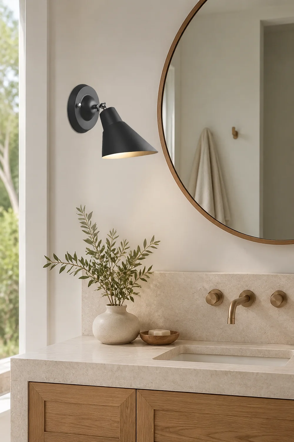 Adjustable Modern Wall Sconce Lighting Plug in Wall Lamp Wall Light Fixture - Lumpaz