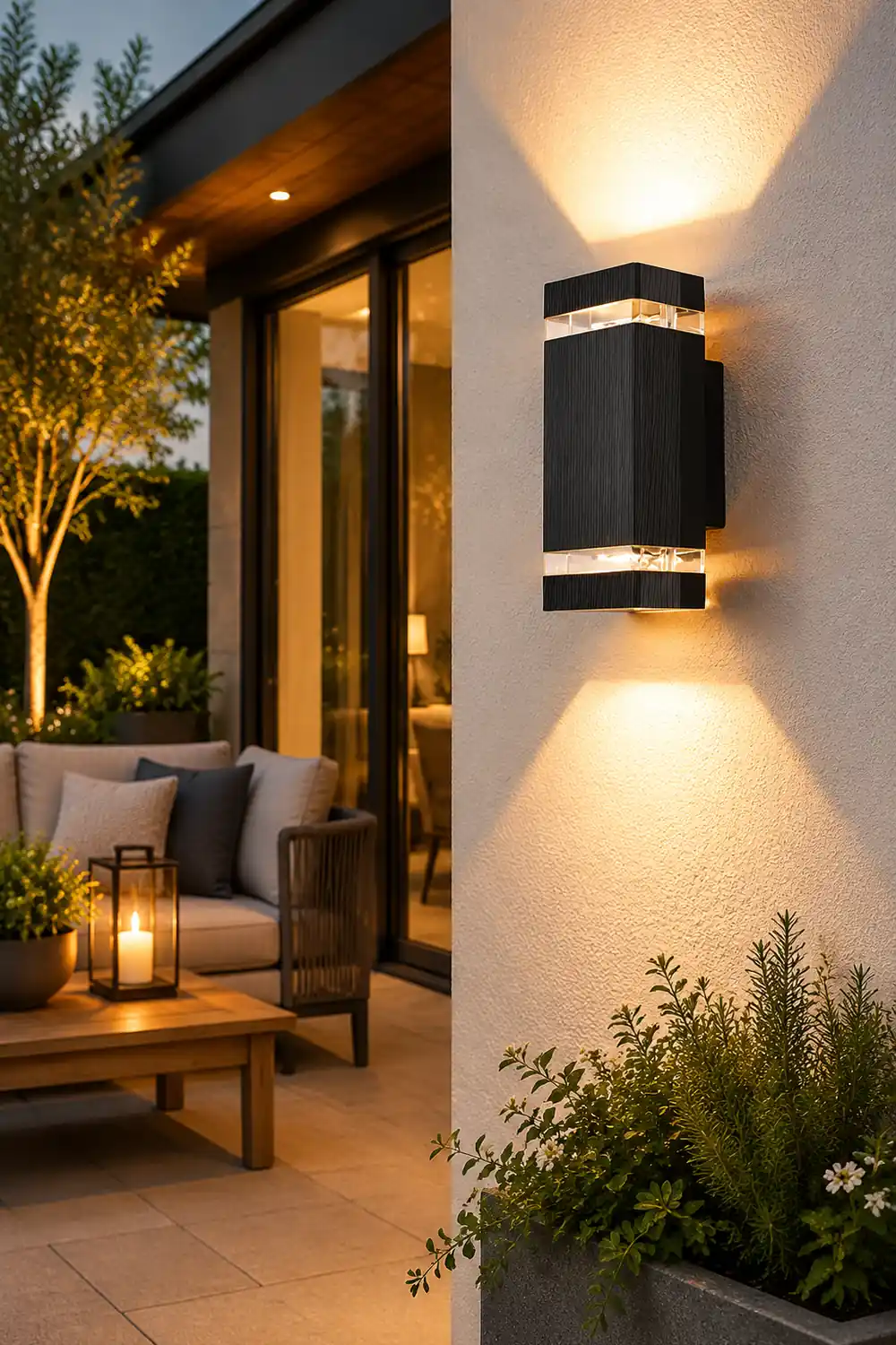 Square Up and Down Lights LED Outdoor Wall Lights Wall Sconce Lighting Wall Lamp - Lumpaz