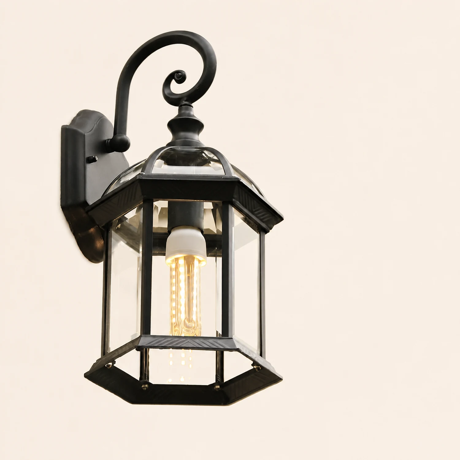 Double-layer Waterproof Glass E27 Vintage Wall Sconce Lighting Wall Lamp - Lumpaz