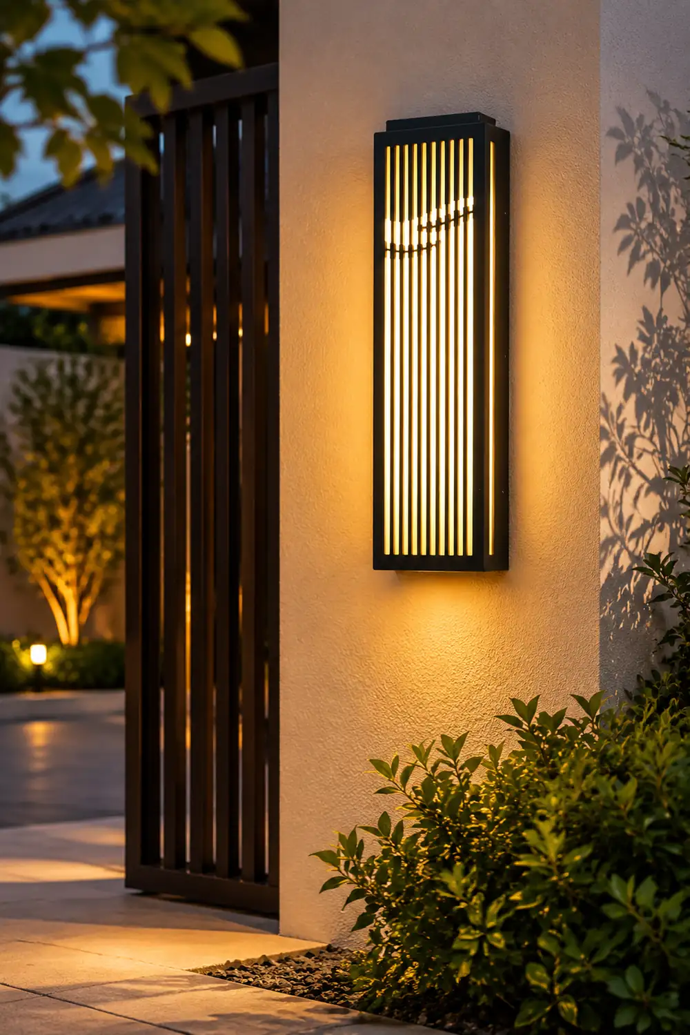 Waterproof Villa Courtyard Gate Unique Hollowed Design Wall Lamp for Outdoor - Lumpaz