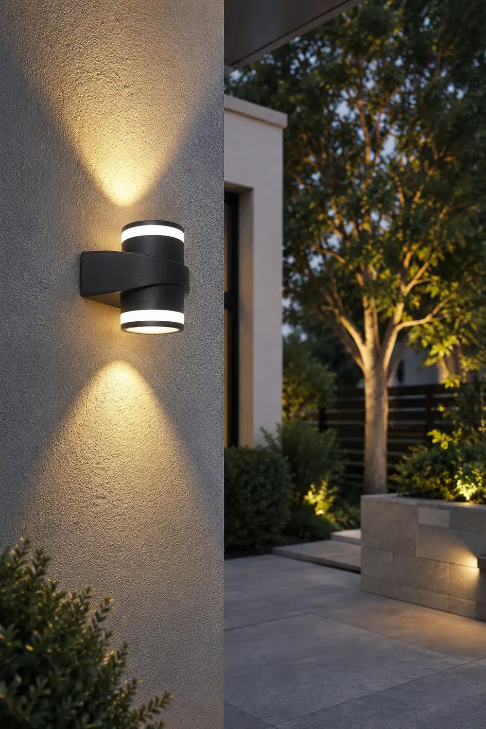 Round Up and Dawn Light LED Waterproof Black Outdoor Wall Washer Lights - Lumpaz