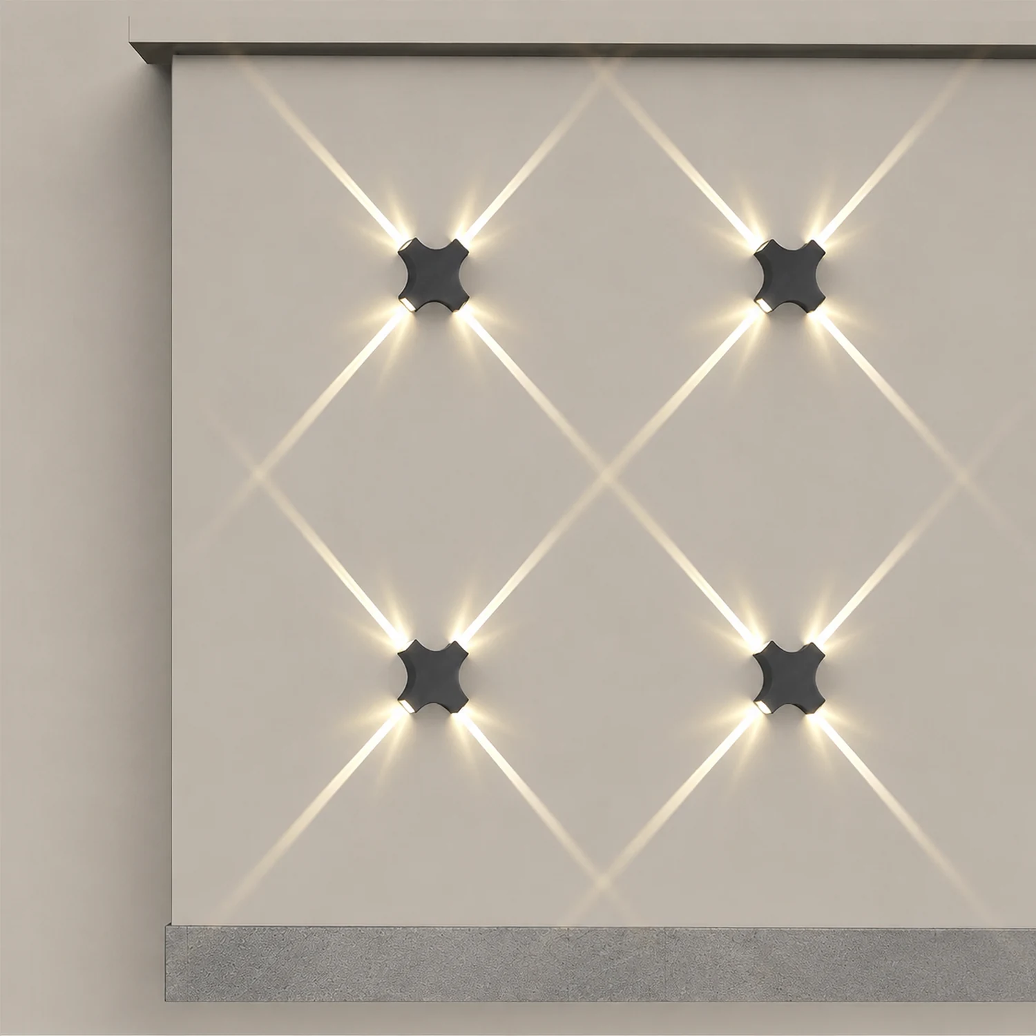 Creative Starlight Decorative LED Waterproof Black Modern Wall Lamp - Lumpaz