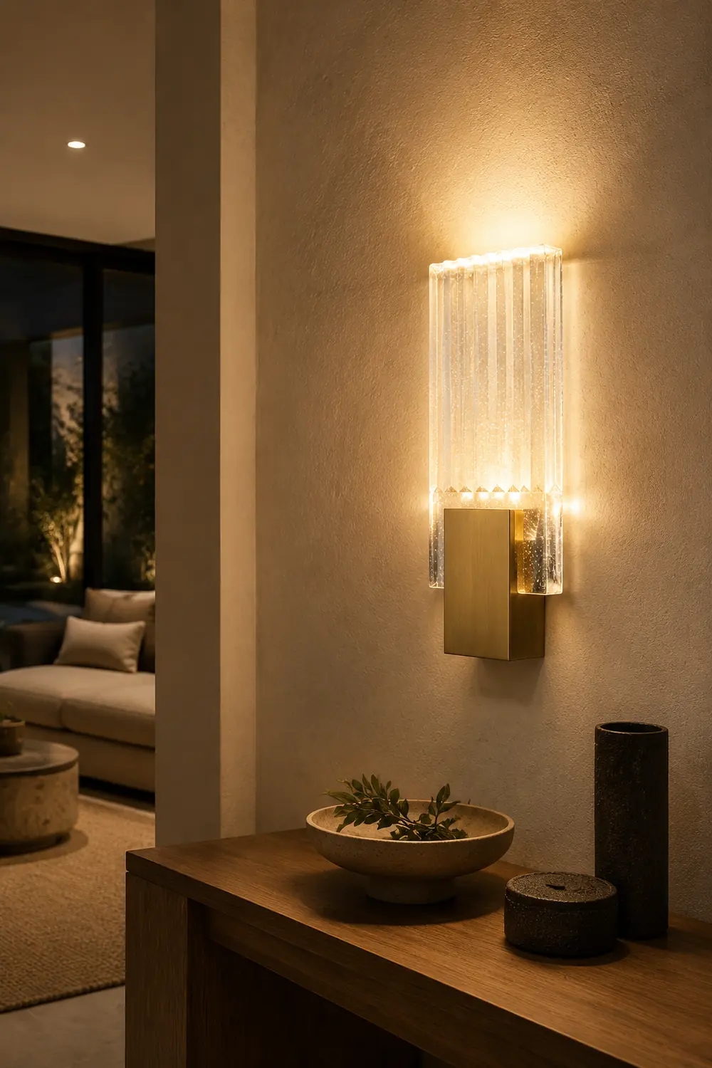 Pleated Crystal Wall Lamp - Lumpaz