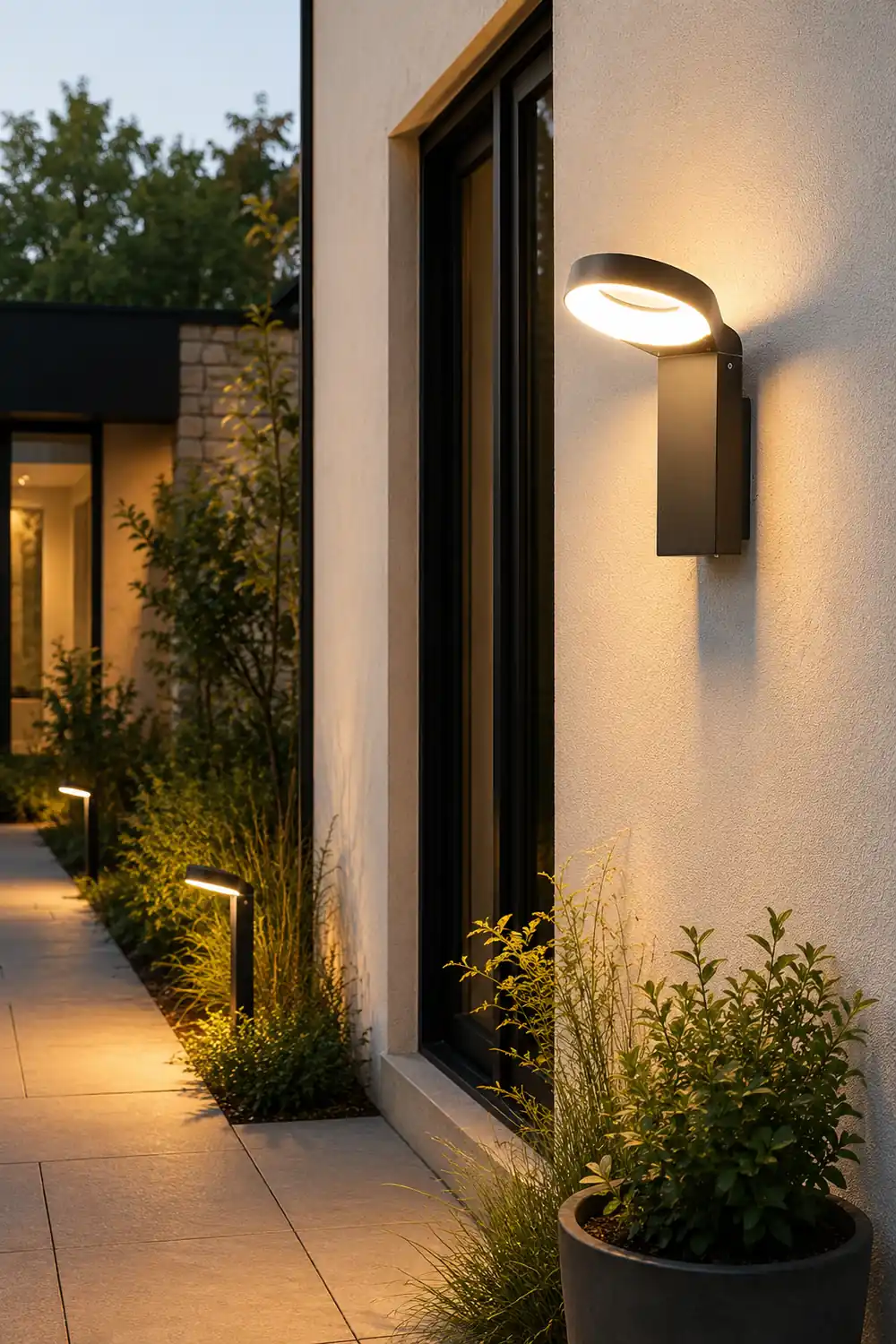 Spoon-shaped Waterproof 18W LED Black Modern Wall Lamp Pathway Lights - Lumpaz