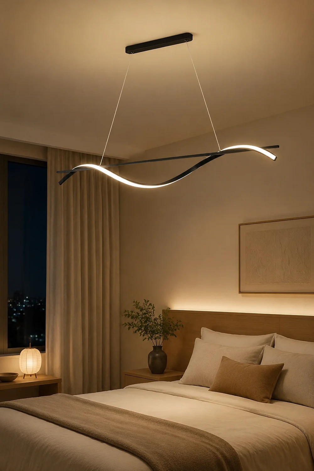 Black Wave Chandelier - Lumpaz