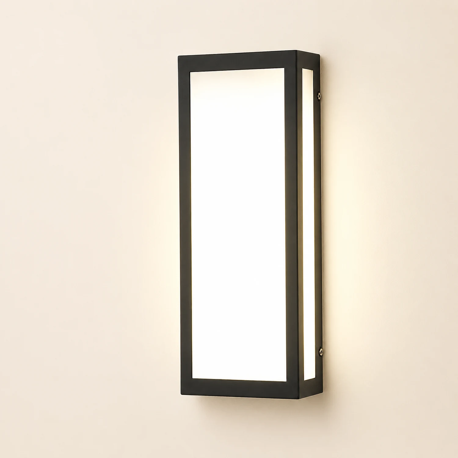 Rectangular LED Waterproof Black Modern Outdoor Exterior Light Wall Lamp - Lumpaz