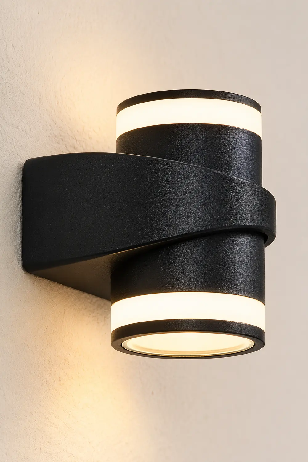 Round Up and Dawn Light LED Waterproof Black Outdoor Wall Washer Lights - Lumpaz