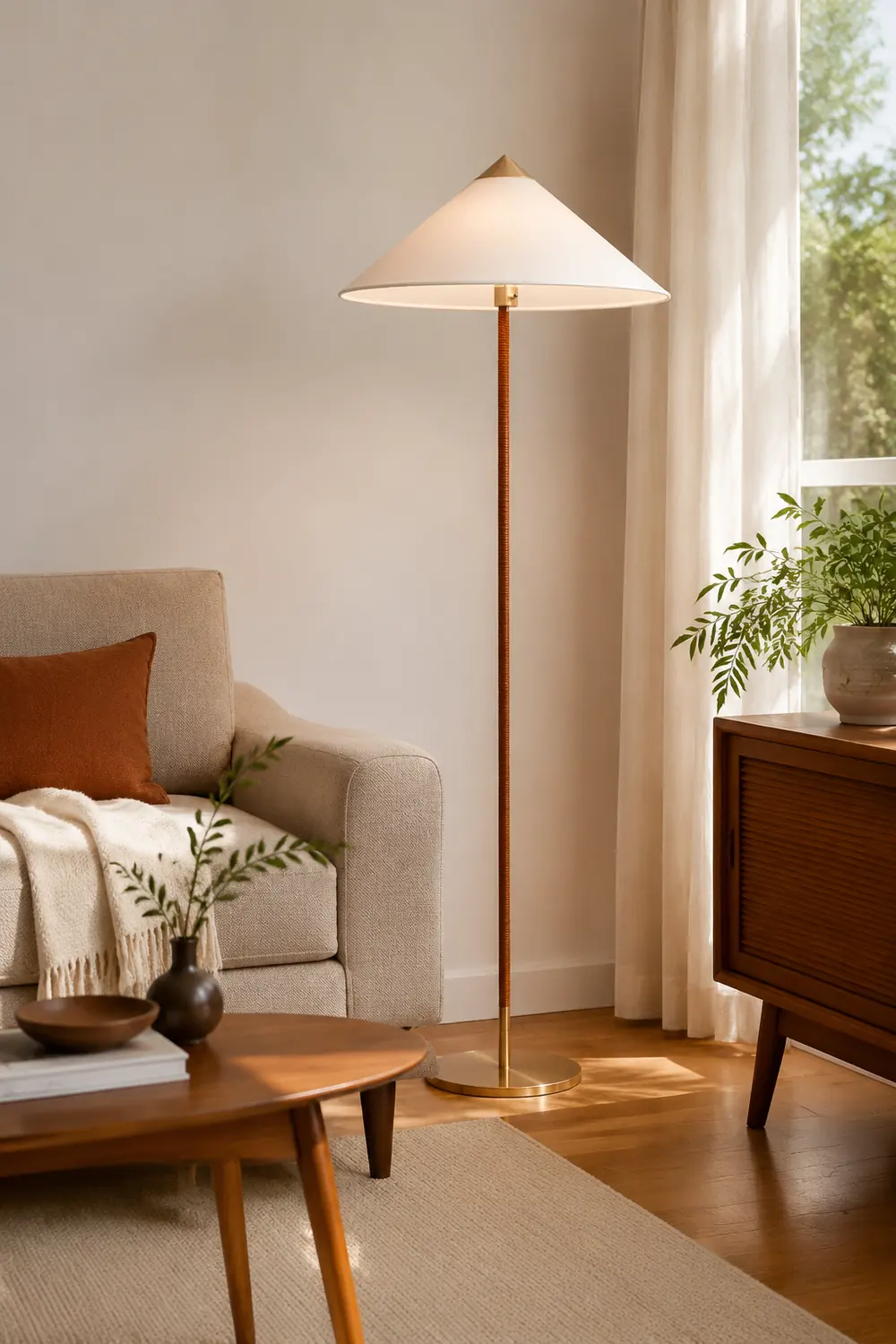 Chinese Hat  Floor Lamp - Lumpaz