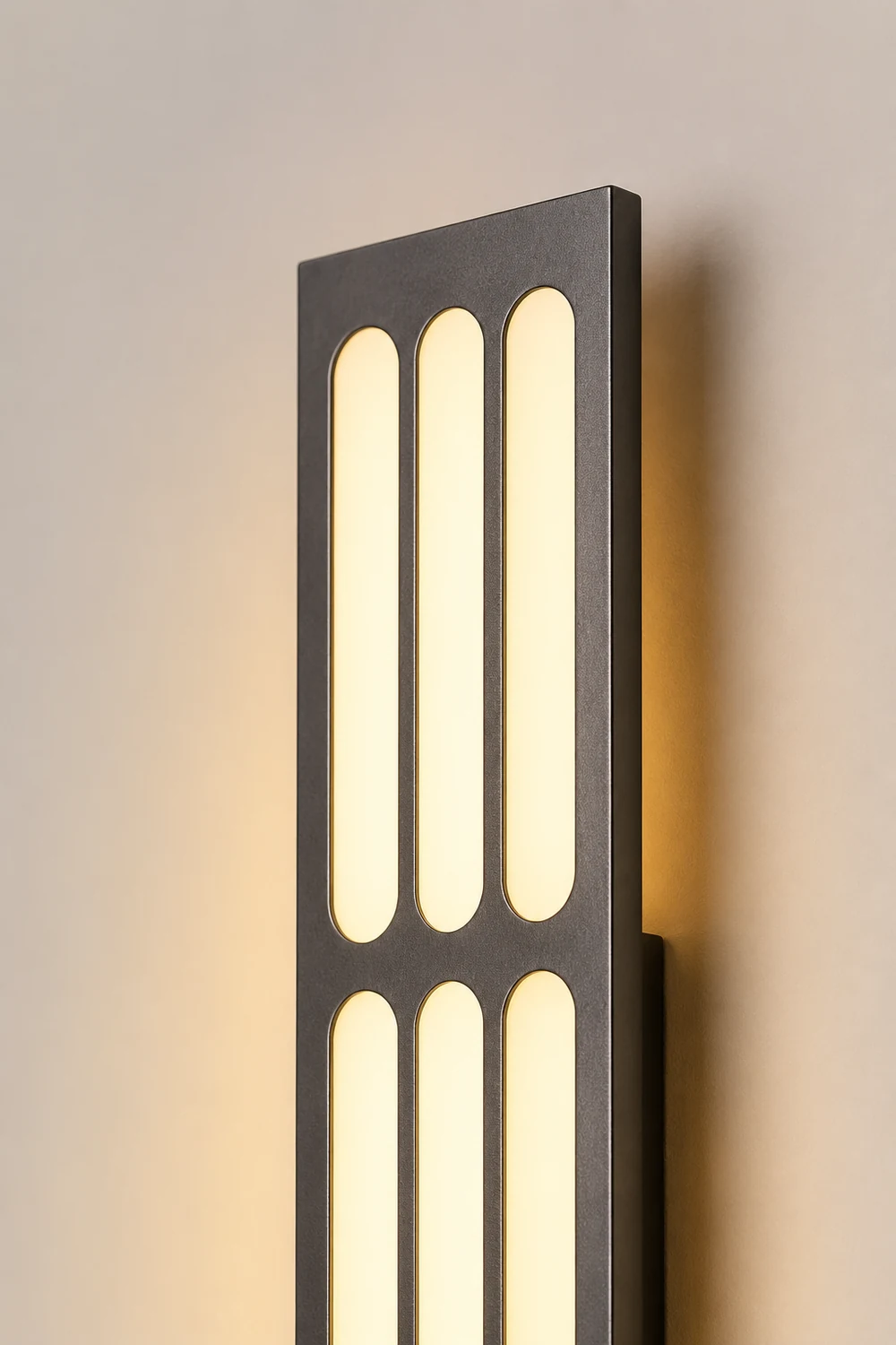 Long Strip Rectangular Waterproof LED Black Modern Outdoor Wall Lamp - Lumpaz