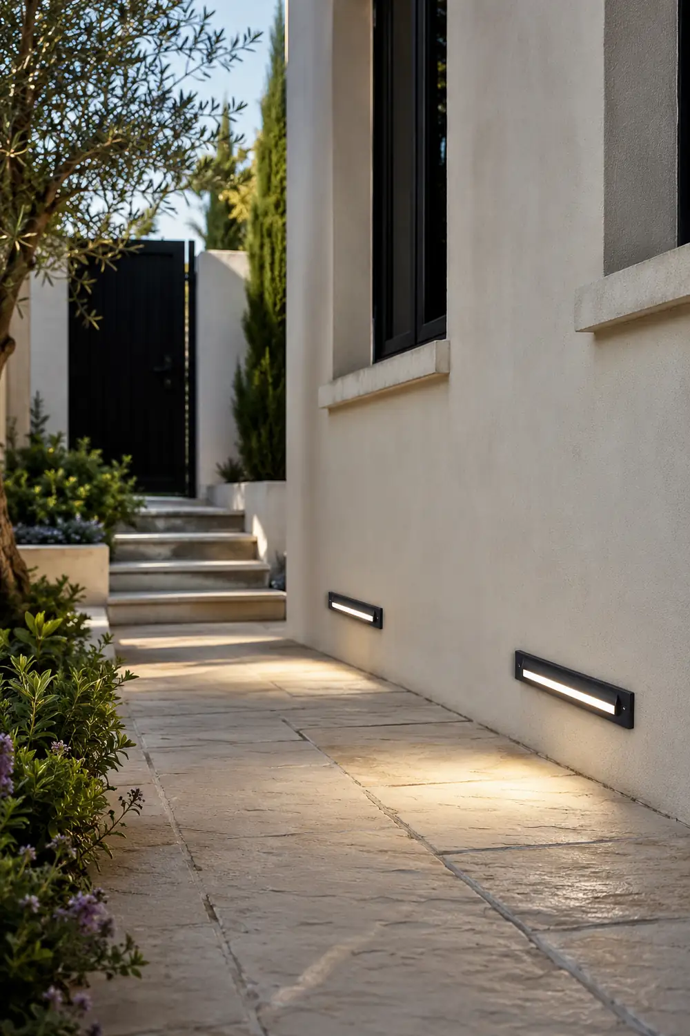 Long Strip Embedded Wall Light Corner Lights for Outdoor Garden Steps - Lumpaz