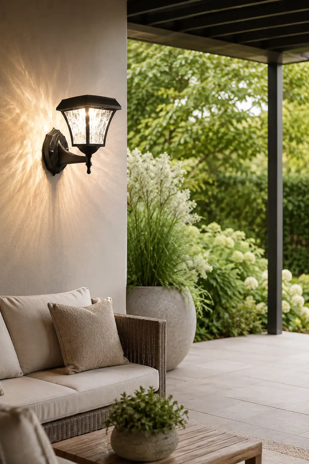 Waterproof LED Smart Touch Switch Modern Outdoor Plug in Wall Sconce Lighting - Lumpaz