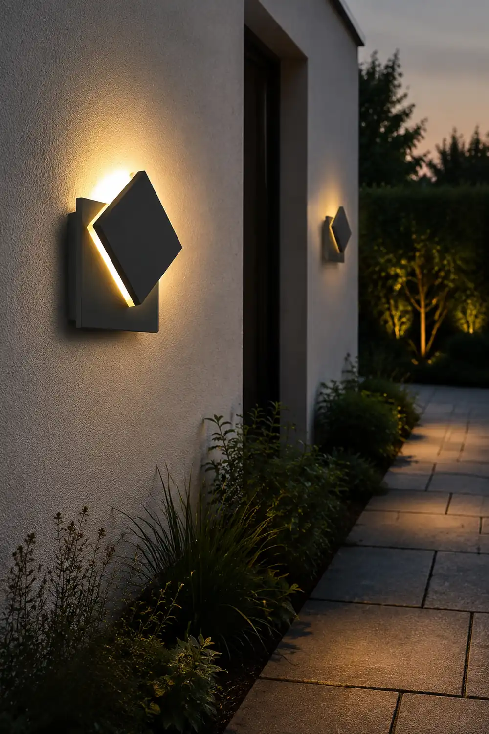 Adjustable Square Waterproof LED Black Modern Outdoor Wall Light Wall Lamp - Lumpaz