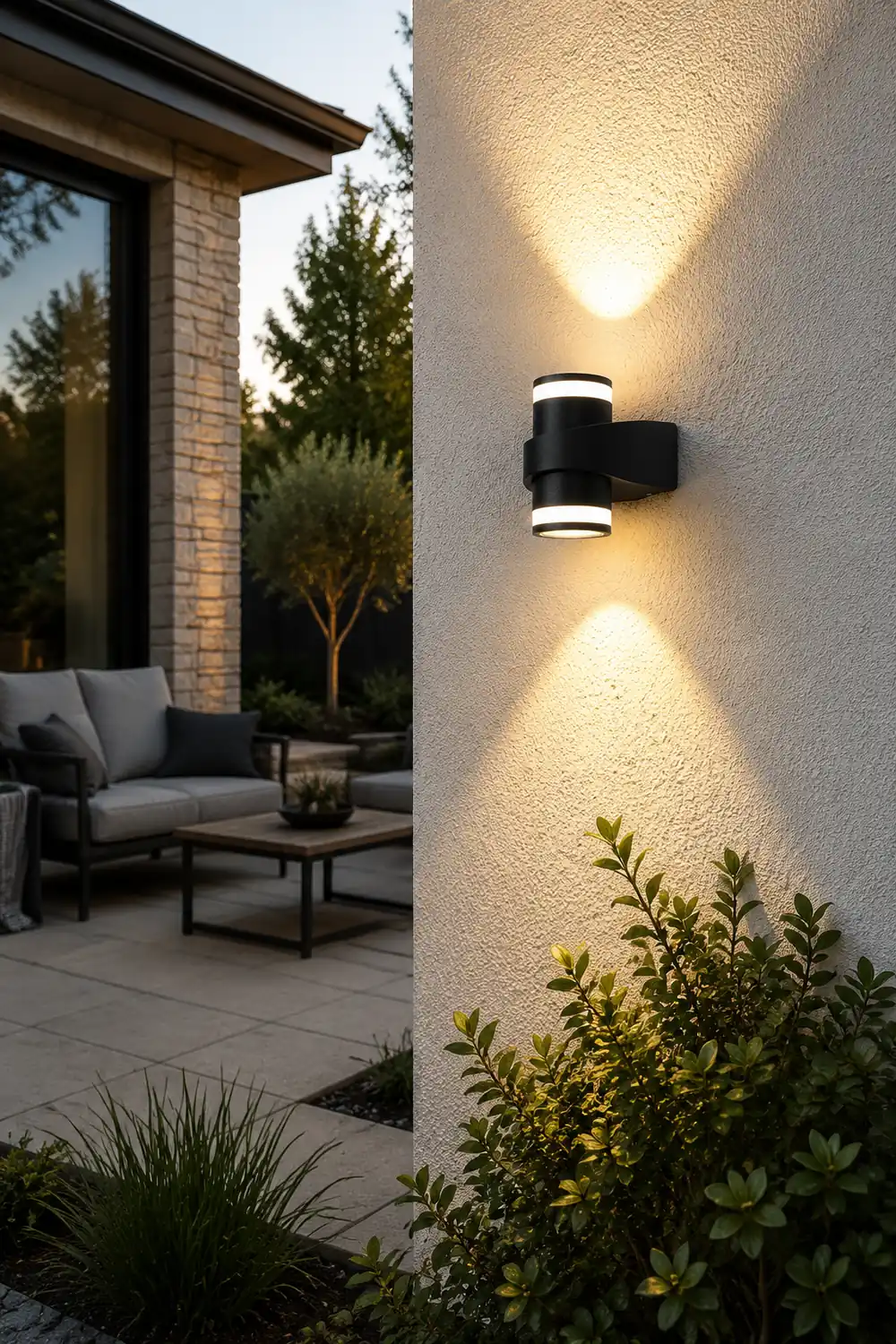 Round Up and Dawn Light LED Waterproof Black Outdoor Wall Washer Lights - Lumpaz