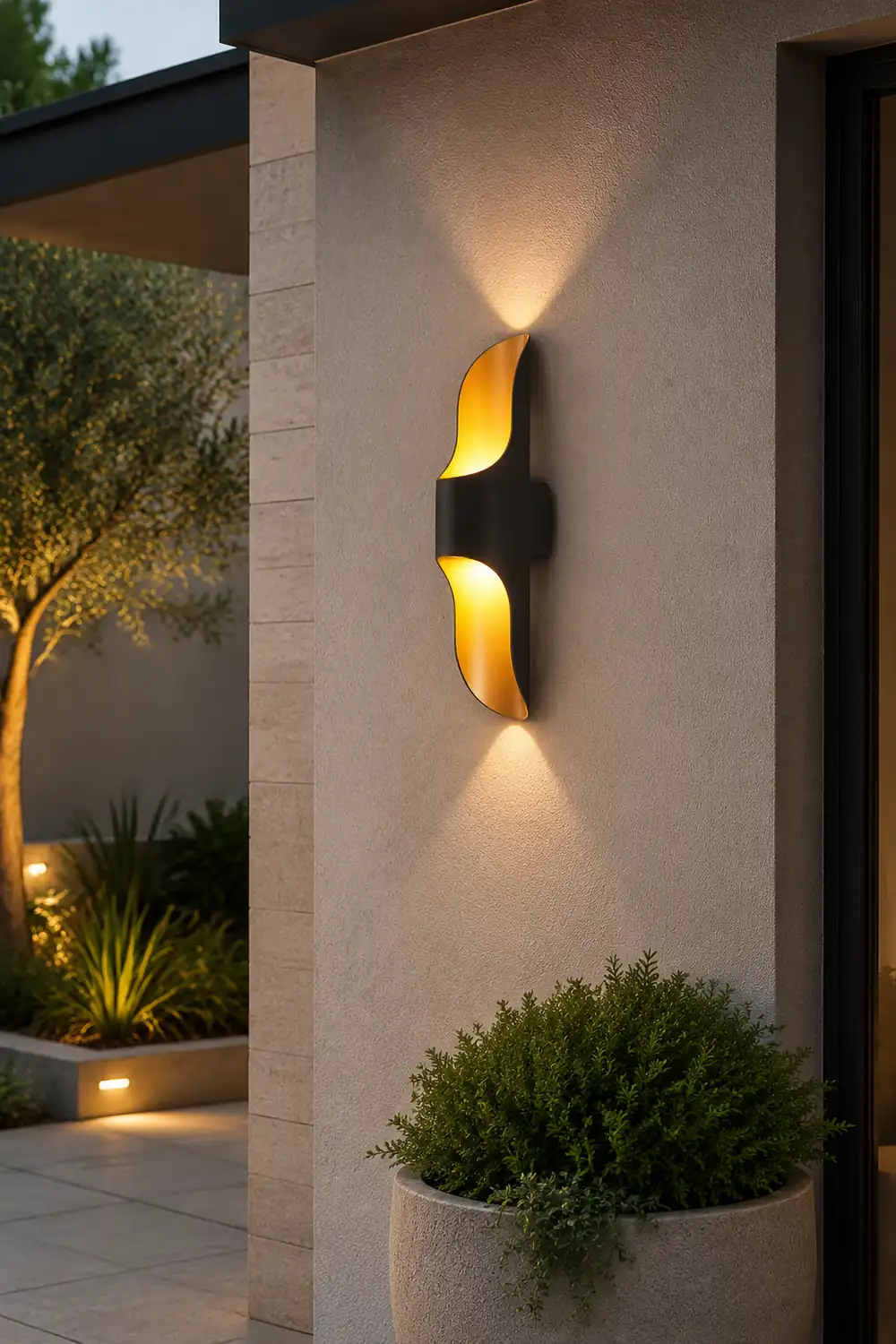 Waterproof Up and Down Lights LED Modern Outdoor Wall Sconces Lighting - Lumpaz
