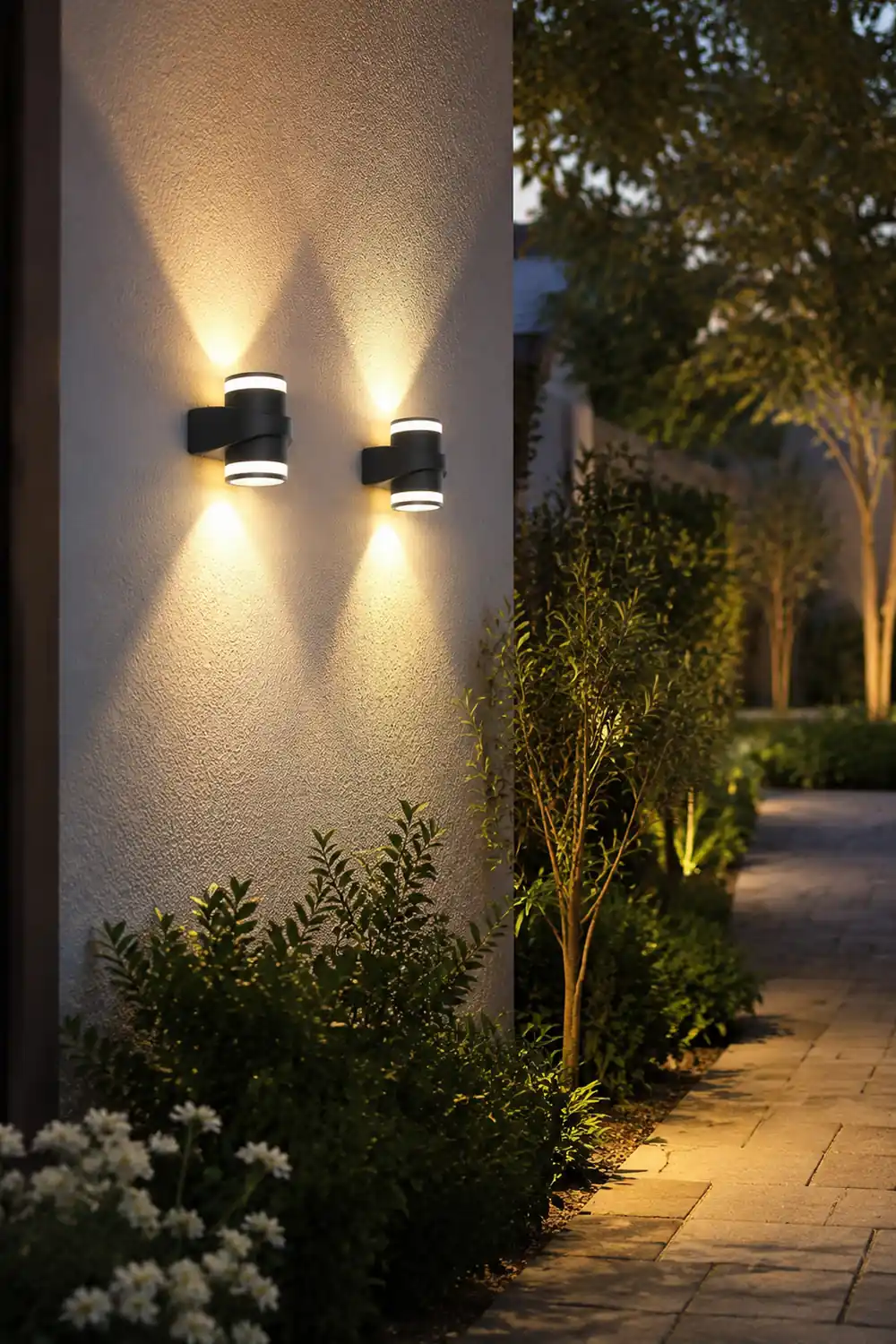 Round Up and Dawn Light LED Waterproof Black Outdoor Wall Washer Lights - Lumpaz