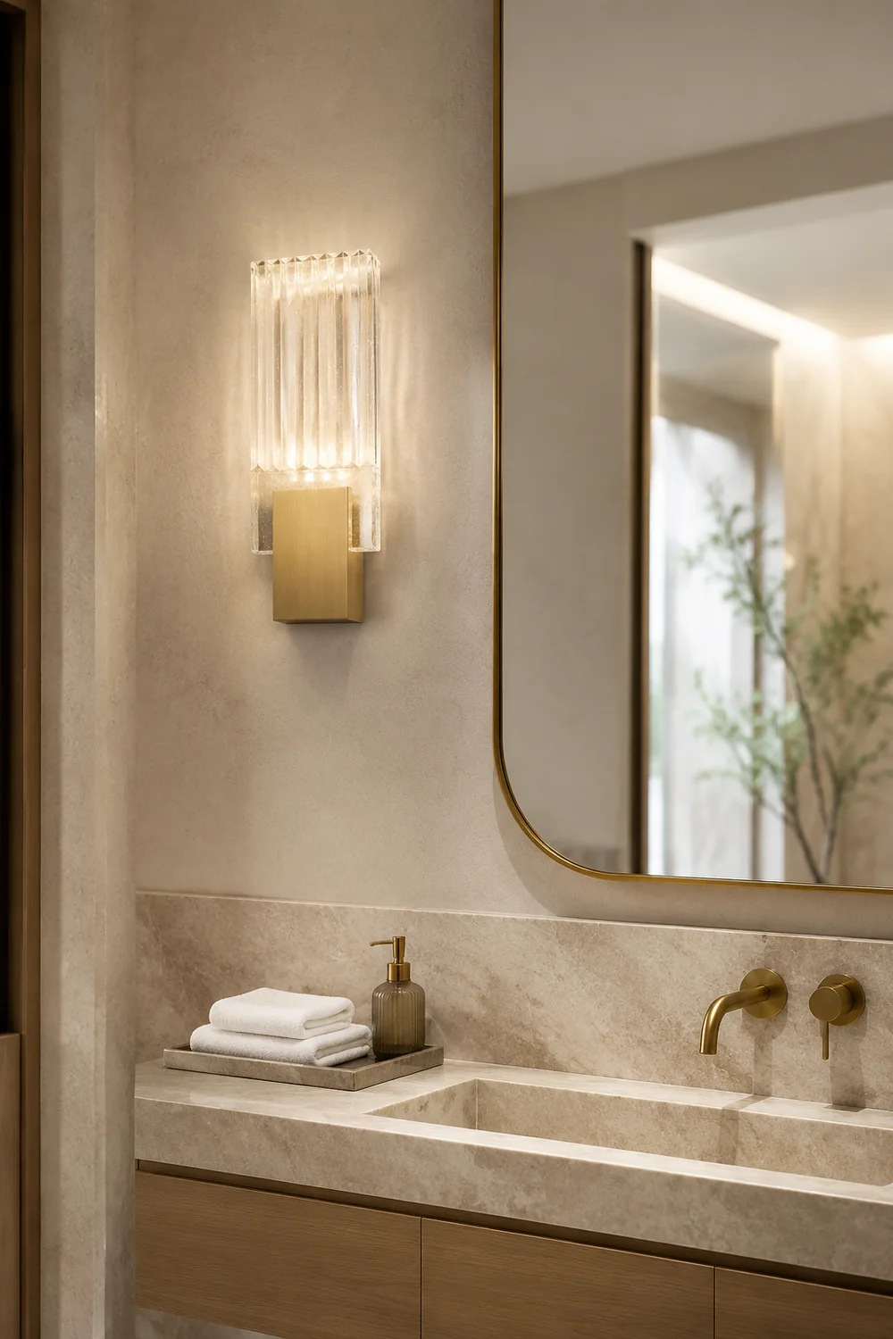 Pleated Crystal Wall Lamp - Lumpaz