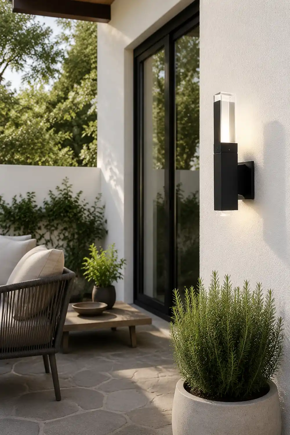 Square Up and Down Lighting LED Waterproof Modern Outdoor Wall Lights - Lumpaz