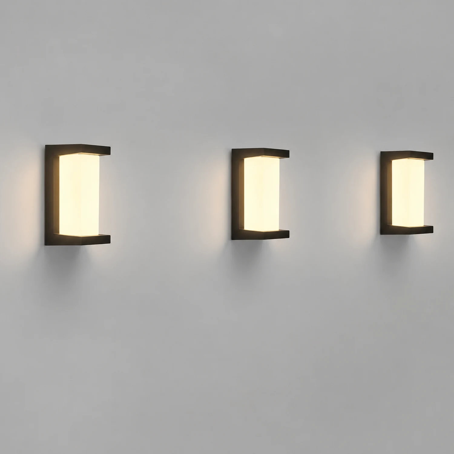 Creative Geometric Waterproof Black Modern Outdoor Wall Lights Wall Lamp - Lumpaz