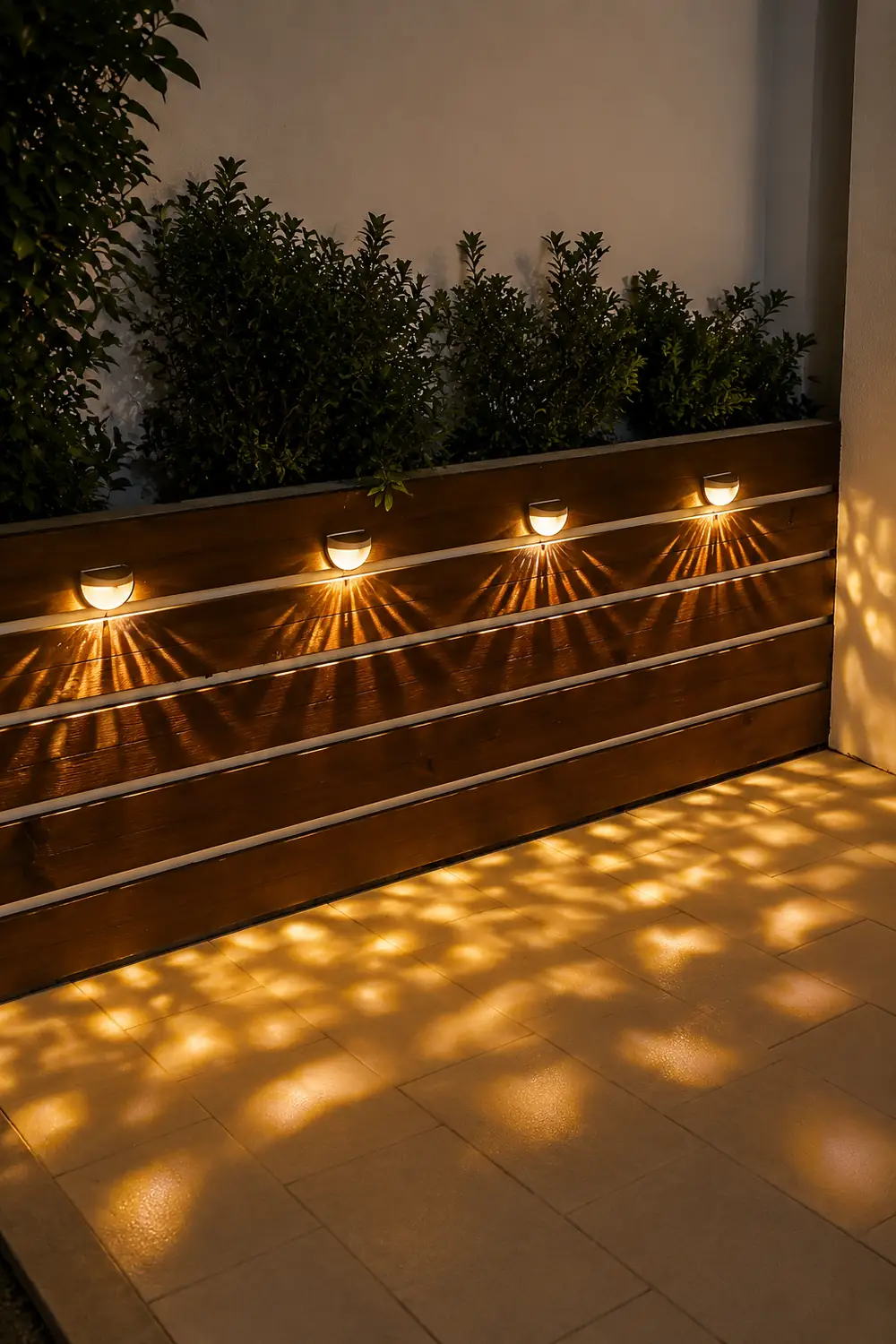 4 Pcs Solar Stair Lights Outdoor Step Lights LED Garden Lights Wall Mounted Lights - Lumpaz
