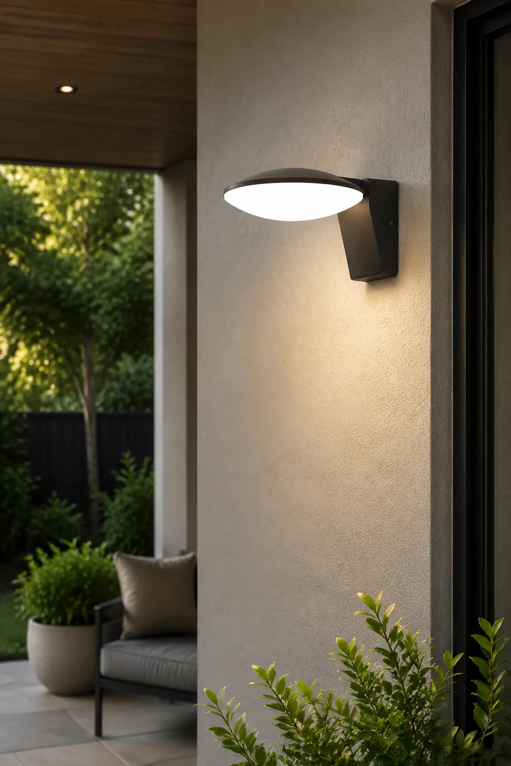 Waterproof Modern Simple Outdoor Solar LED Wall Light for Terrace Balcony - Lumpaz