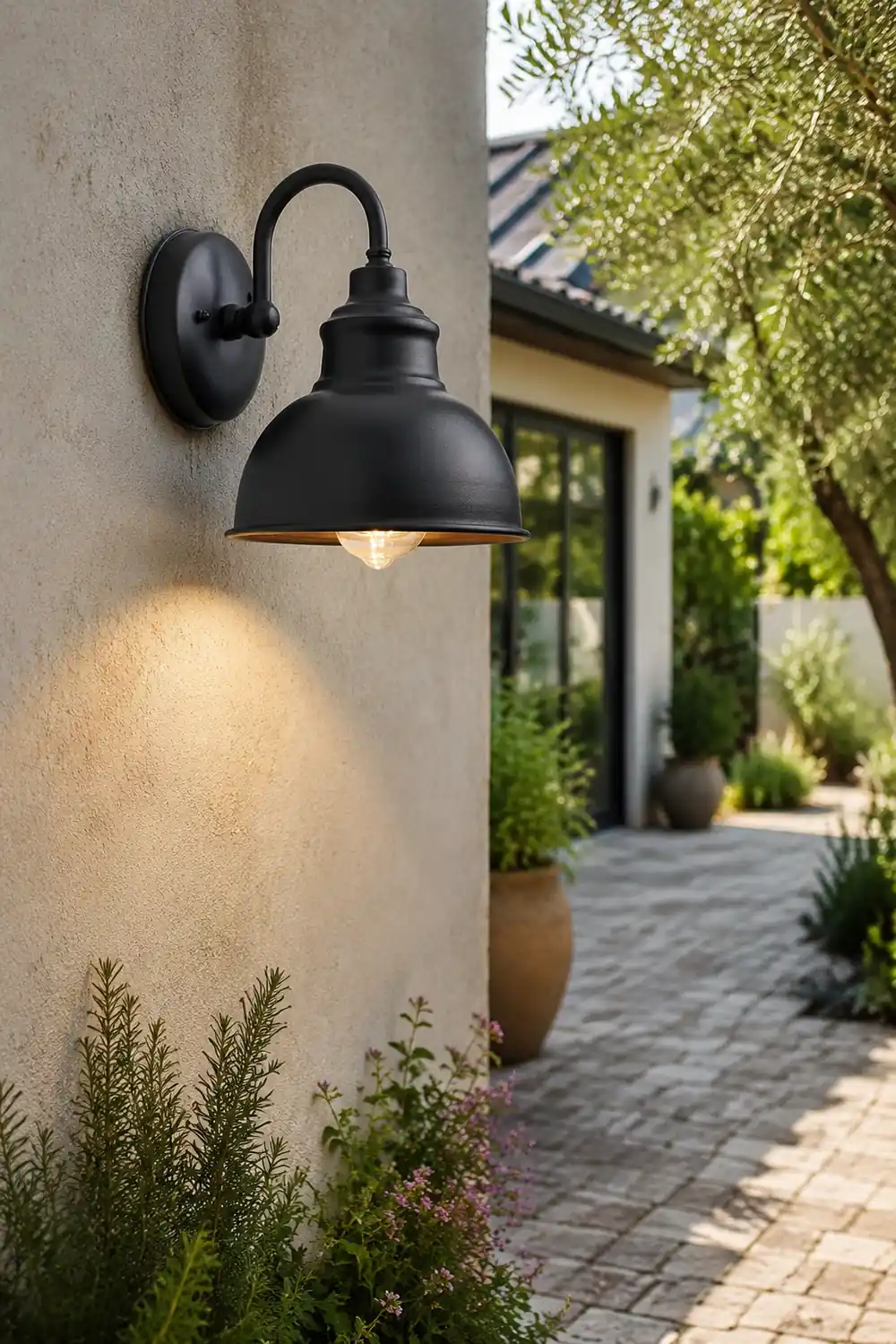 Retro Outdoor Waterproof Balcony Exterior Wall Light Gate Light with Light Sense - Lumpaz