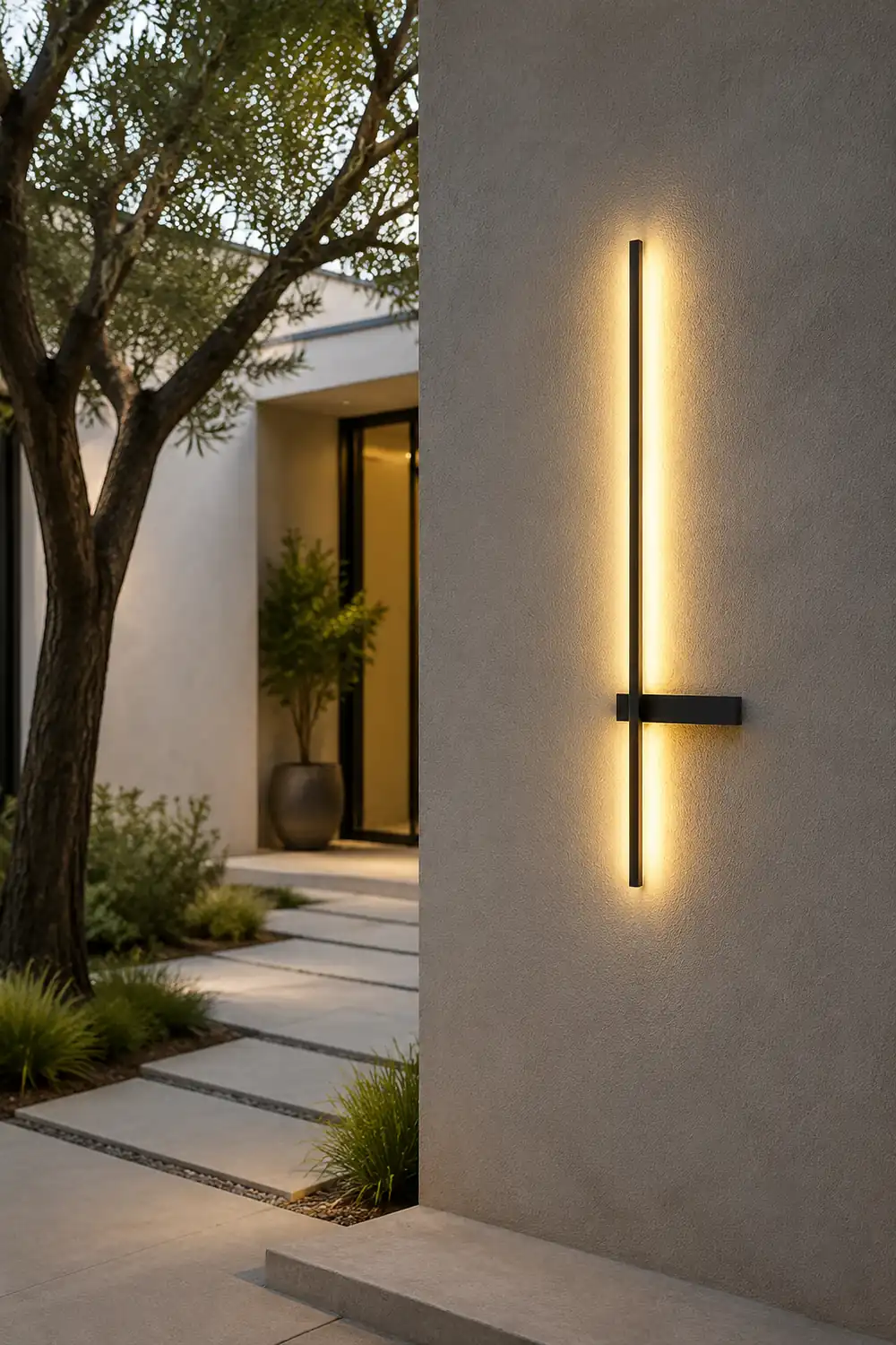 Interlaced Line Strips Waterproof Led Black Modern Outdoor Wall Lights - Lumpaz