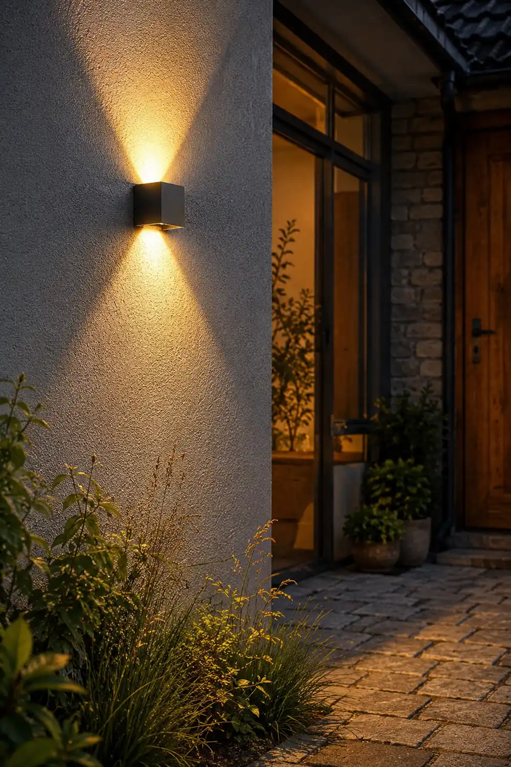 Square Waterproof Up Down Lighting Adjustable Modern Exterior Lights - Lumpaz