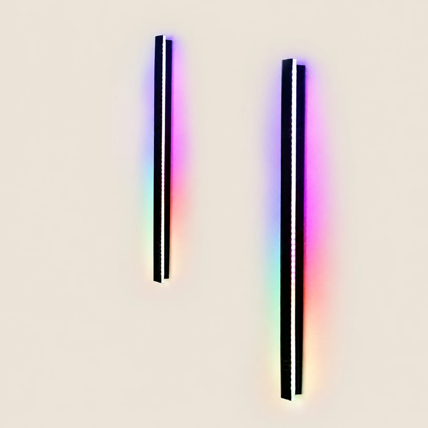 Black Long Strip LED RGB Outdoor Waterproof Wall Light - Lumpaz