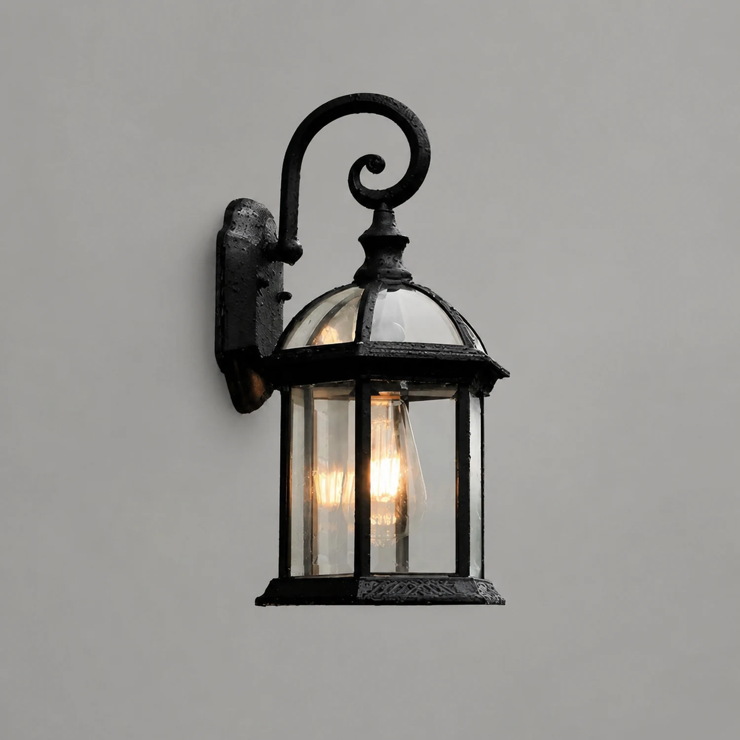 Double-layer Waterproof Glass E27 Vintage Wall Sconce Lighting Wall Lamp - Lumpaz