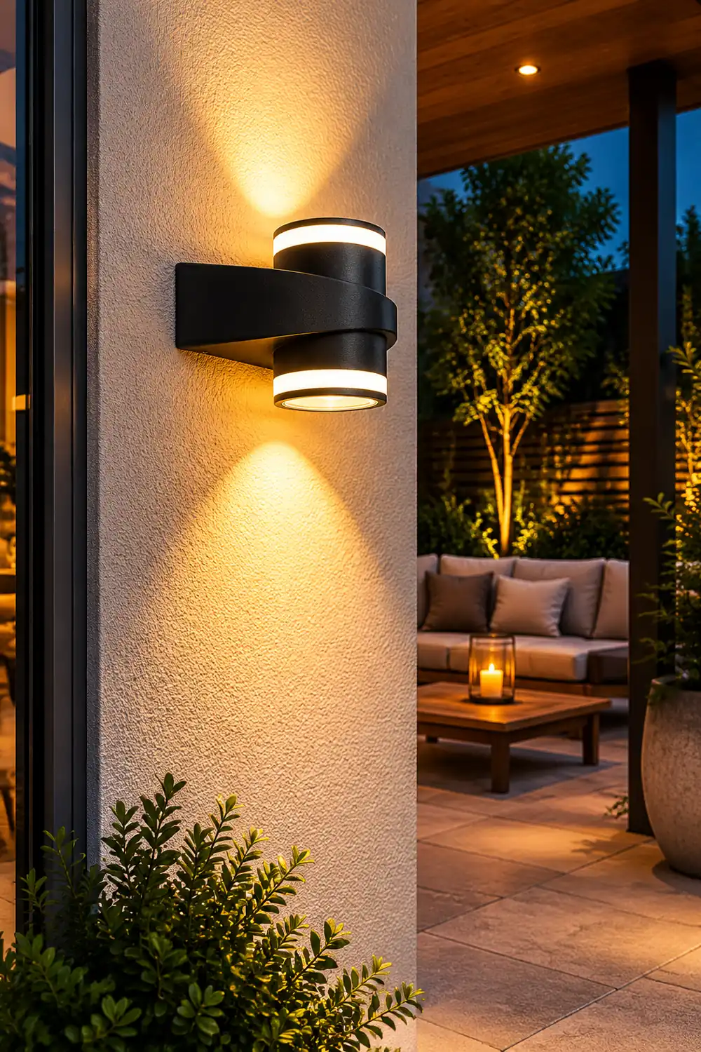 Round Up and Dawn Light LED Waterproof Black Outdoor Wall Washer Lights - Lumpaz